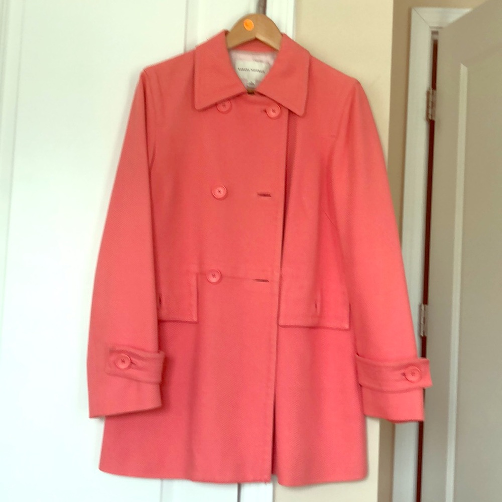 Banana Republic coral color spring coat